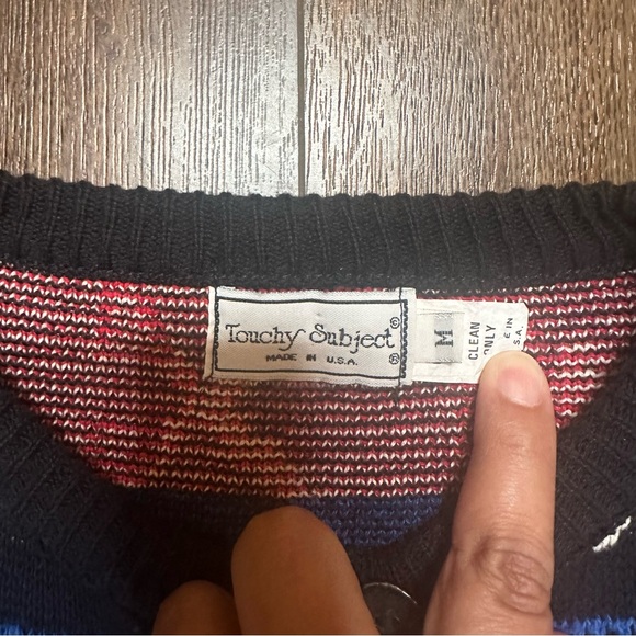 Touchy Subject Back to School Teacher Cardigan
Size medium 
Made in USA - Picture 3 of 6